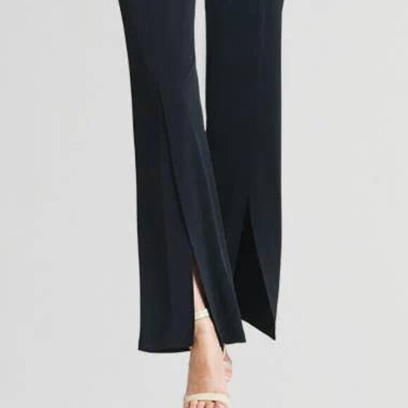 Kick Front High Slit Pant: Black - Picture 5 of 5